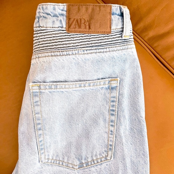 Zara Mom got biker jeans Z1975 size 4 - Picture 8 of 11